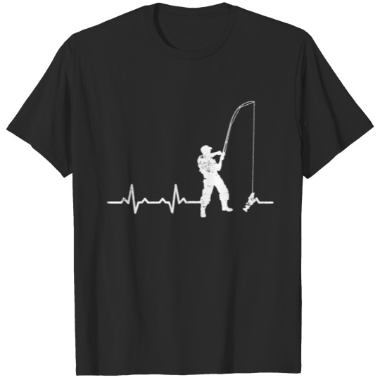 Discover Shop Heartbeats Love Fishing Shirt Design T-shirt