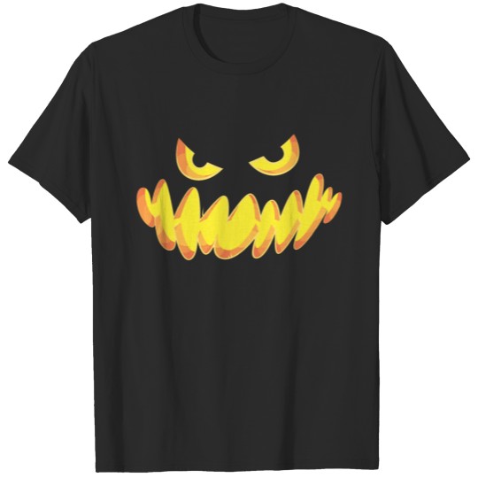 halloween orange face T-shirt