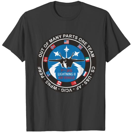 F-35 Lightning II Out of many parts One Team T-shirt