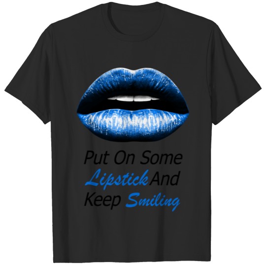 Discover Blue lips (black) T-shirt