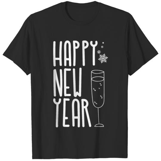 Discover Christmas Happy New Year with Wine 1 T-shirt