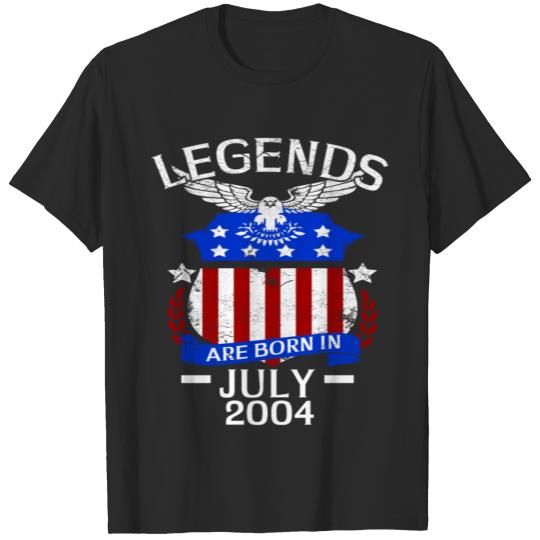 Discover Legends Are Born In July 2004 T-shirt