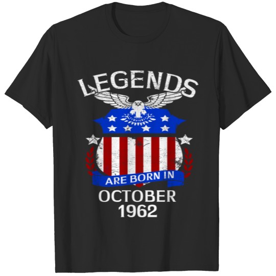 Discover Legends Are Born In October 1962 T-shirt