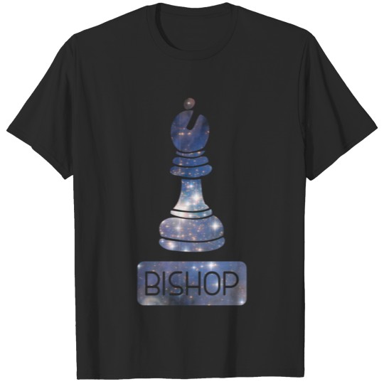 Bishop Chess Piece Starry Night Galaxy Gift T-shirt