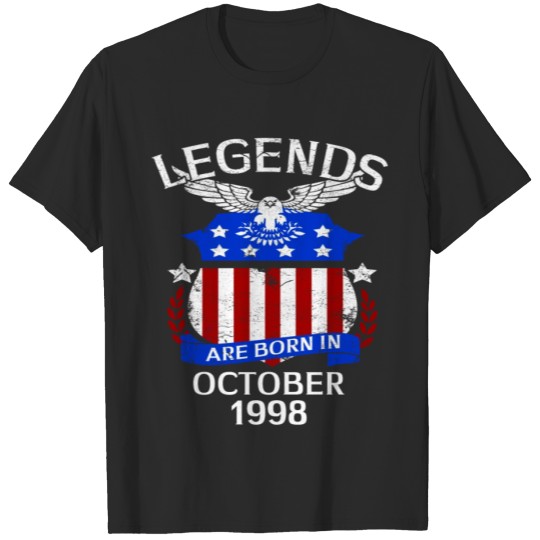 Discover Legends Are Born In October 1998 T-shirt