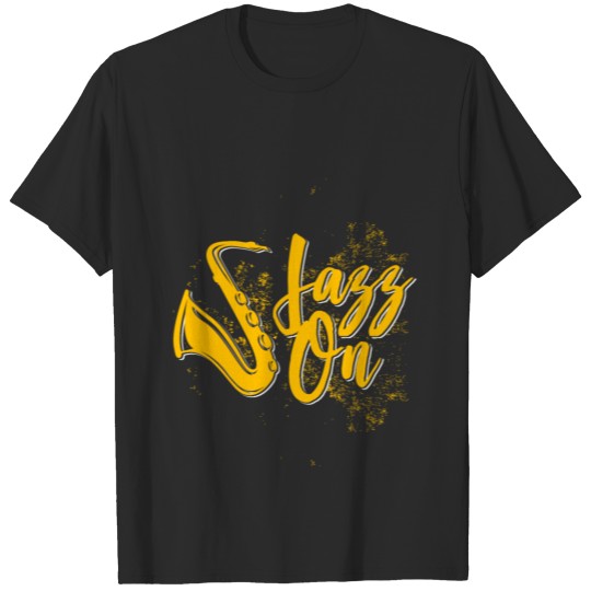 Discover Jazz on saxophonist T-shirt