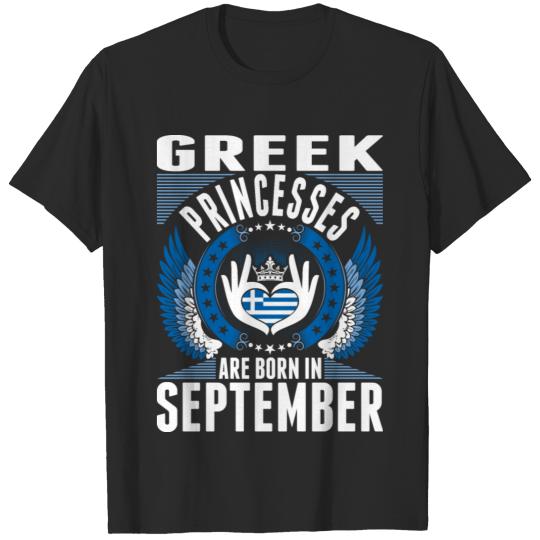 Greek Princesses Are Born In September T-shirt