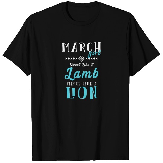 March Girl Lion Lamb T-shirt