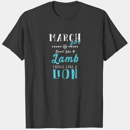 March Girl Lion Lamb T-shirt