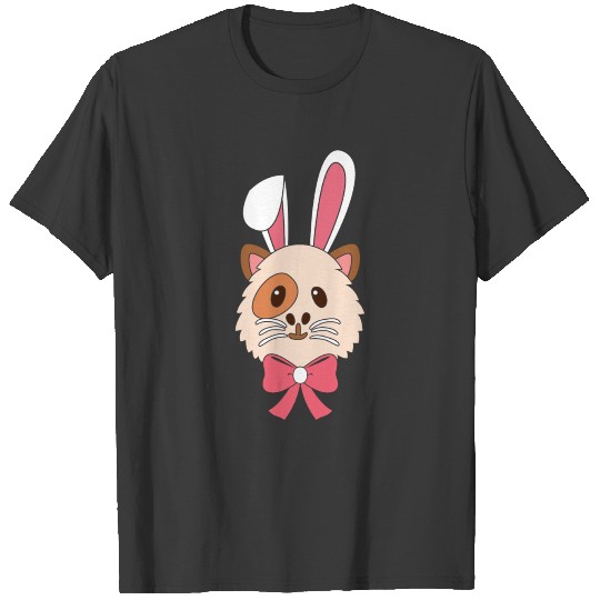 Discover Guinea Pig Cartoon Happy Easter Bunny Gift T-shirt