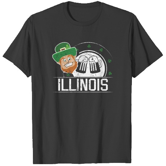 St Pattys Day Girl Illinois St Patricks Women Shamrock T-shirt