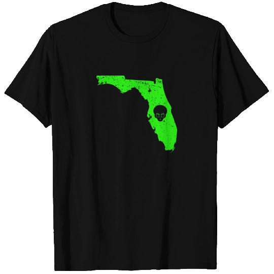 Alien Face Design UFO Encounters Florida UFO Crash T-shirt