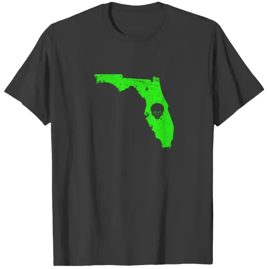 Alien Face Design UFO Encounters Florida UFO Crash T-shirt