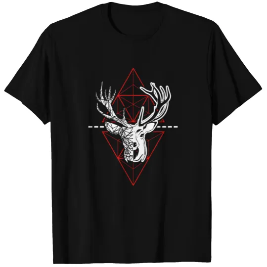 Cool Geometric Elk Polygons T-shirt T-shirt