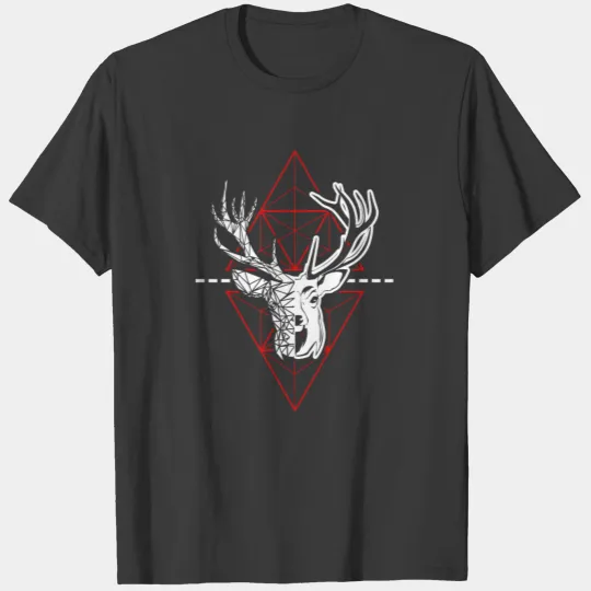 Cool Geometric Elk Polygons T-shirt T-shirt