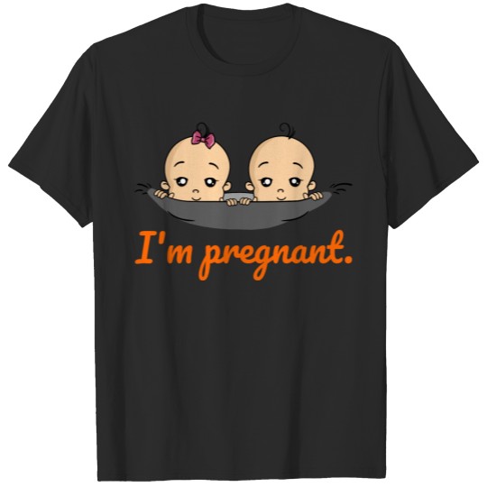 Discover I'm pregnant Twins Baby Pregnancy Birth T-shirt