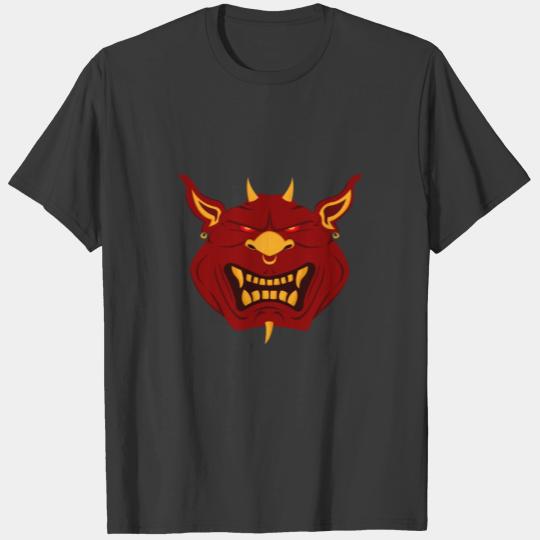 Monster Demon Devil Halloween evil red piercing T-shirt