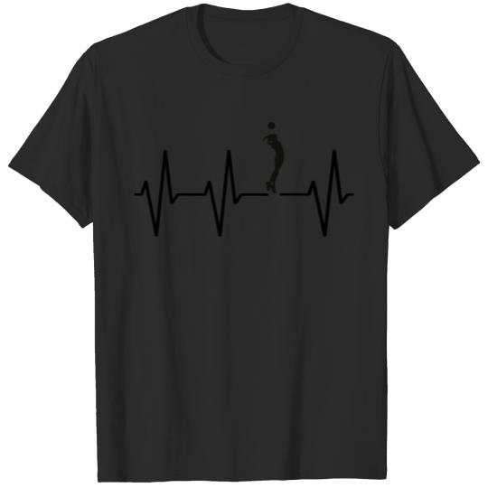 Discover My heart beats for volleyball! heartbeat gift T-shirt