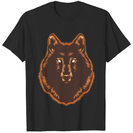 Discover Wolf Orange Stroke T-shirt