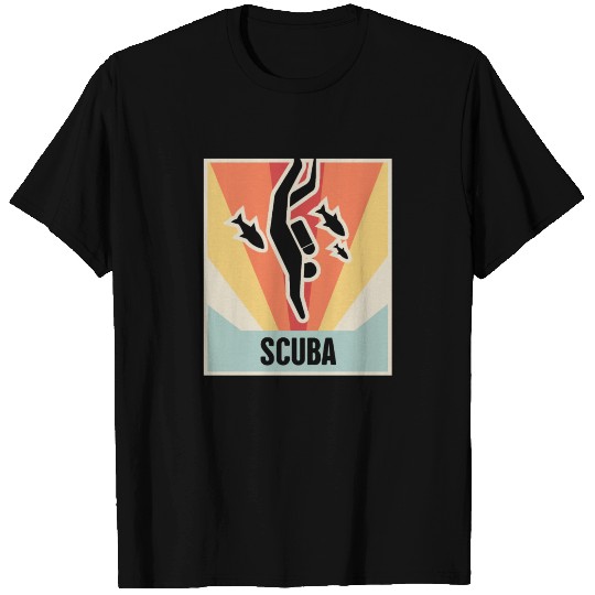 Vintage 70s Style SCUBA Diving Poster T-shirt