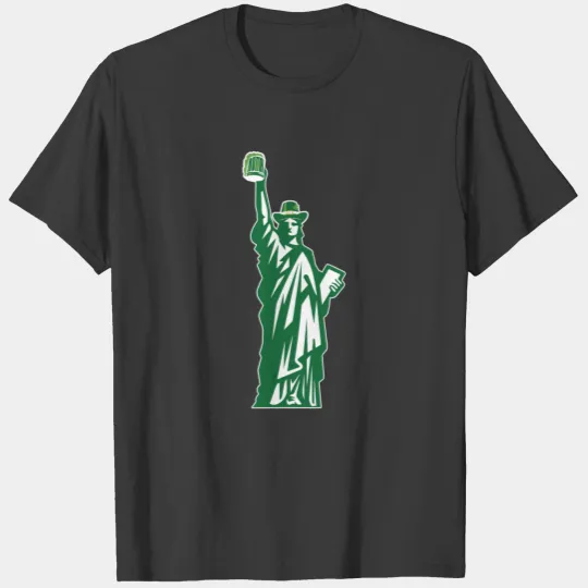 St. Patricks Day Statue Of Liberty Irish Green T-shirt