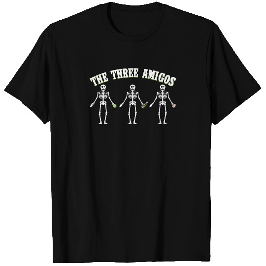 The Three Amigos Skeleton With Tequila Salt Lime T-shirt