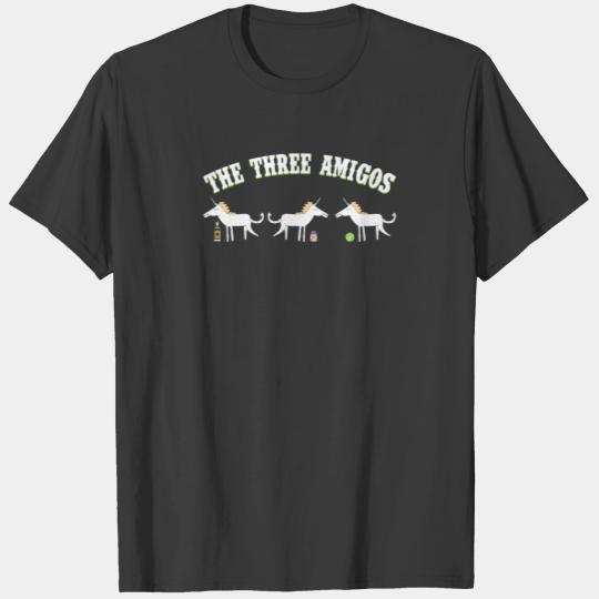 The Three Amigos Unicorns With Tequila Salt Lime T-shirt