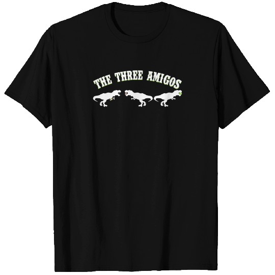 The Three Amigos T-Rex With Tequila Salt Lime Fun T-shirt