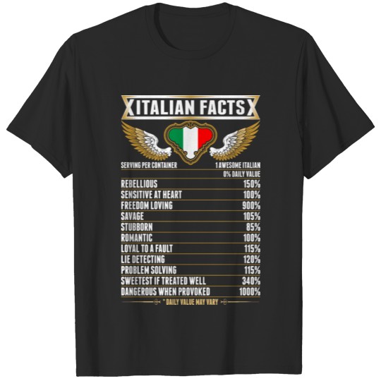 Italian Facts Tshirt T-shirt