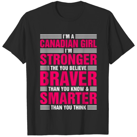 Discover Im A Canadian Girl T-shirt