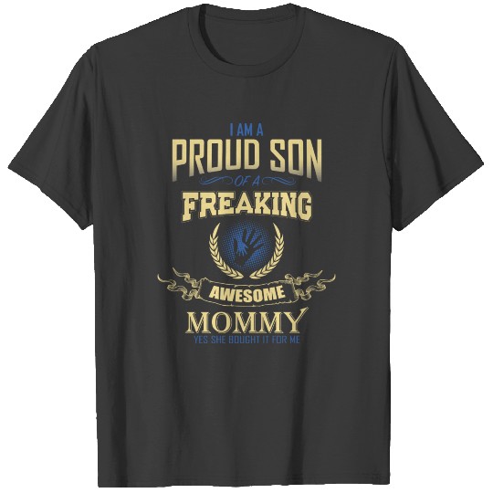 Mother's Day Gift Proud son of an awesome mommy T-shirt