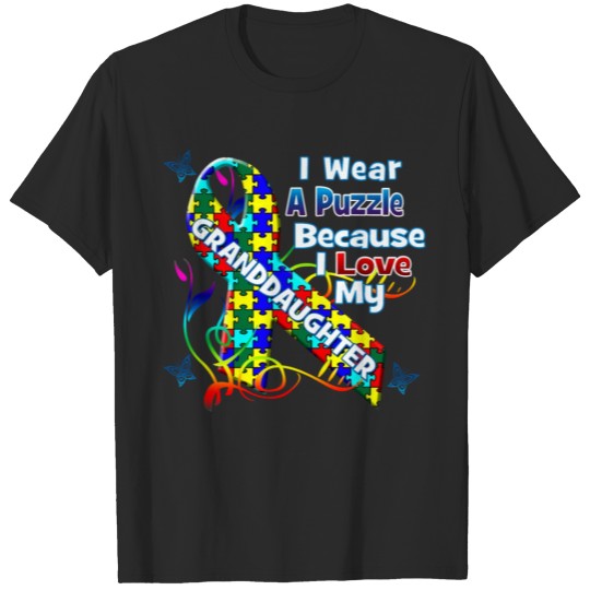 Discover Autism Awareness I Wear A Puzzle For Granddaughter T-shirt