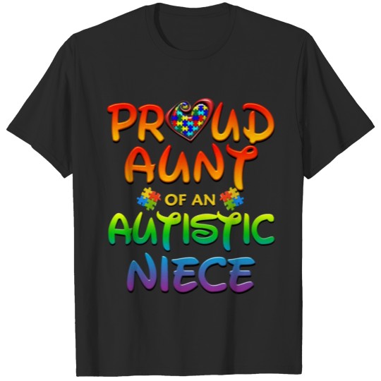 Discover Autism Awareness Proud Aunt Of Autistic Niece T-shirt