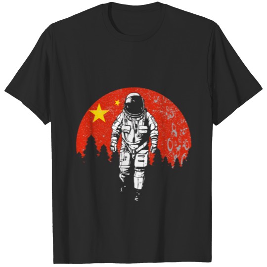 Discover Astronaut moon China flag T-shirt
