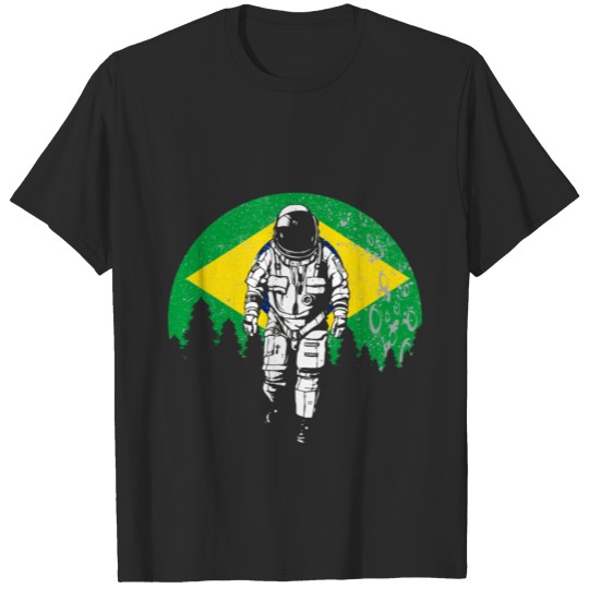 Discover Astronaut moon Brazil flag T-shirt