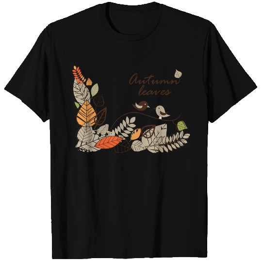 Autumn Leaves Bird T-shirt