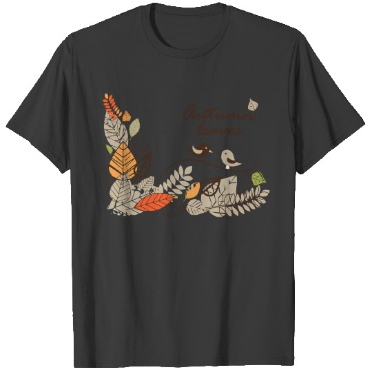 Autumn Leaves Bird T-shirt