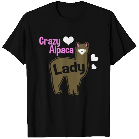 Crazy Alpaca Lady T-shirt T-shirt