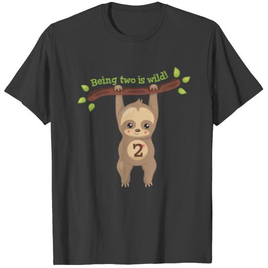 Discover Cute Sloth 2nd Birthday T-shirt