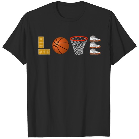 Discover I LOVE Basketball Streetball Sport Slam-dunk 4 T-shirt