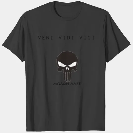 Veni Vidi Vici and Molon labe Design T-shirt