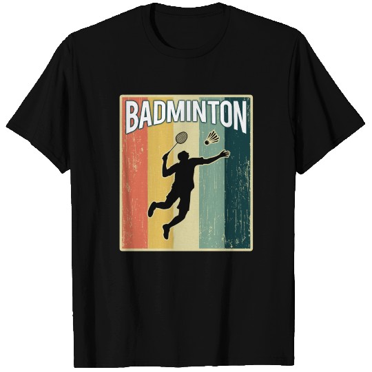 Vintage Retro Old School Badminton T-shirt