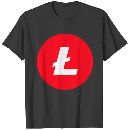 Litecoin Logo Red / Rot LTC Crypto Design T-shirt