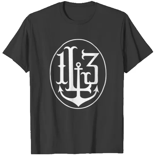 Lucky 13 Anchor Crest Tattoo Punk Goth Anchor T Sh T-shirt