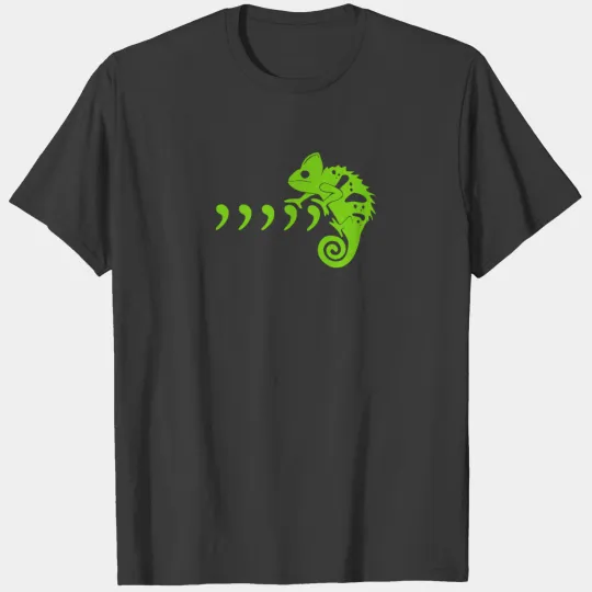 Comma Comma Chameleon funny tshirt T-shirt