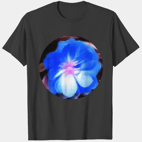 blue flower blossom orchid T-shirt