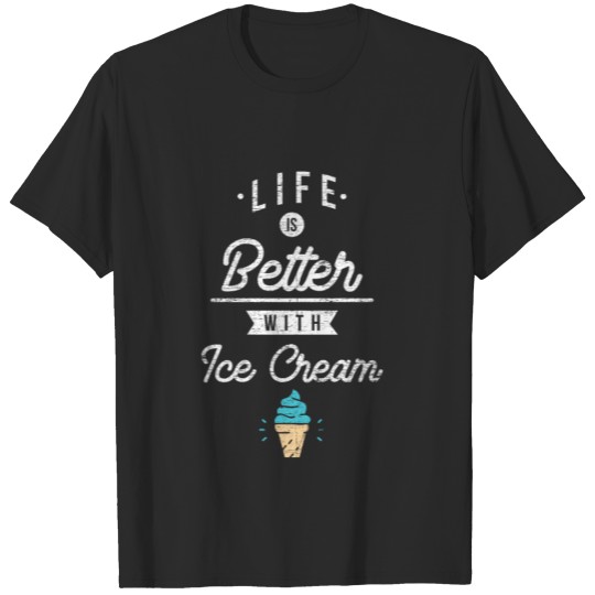 Discover Ice Cream Dessert Summer Sweet Foodie Gift Cream T-shirt