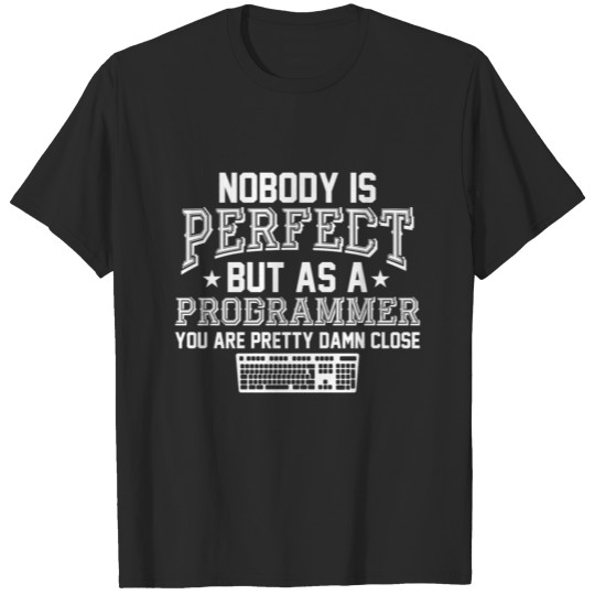 Discover nobody is perfect: COMPUTER SCIENCE CODE BYTES T-shirt