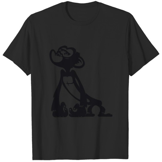Discover Black Cartoon Monkey T-shirt