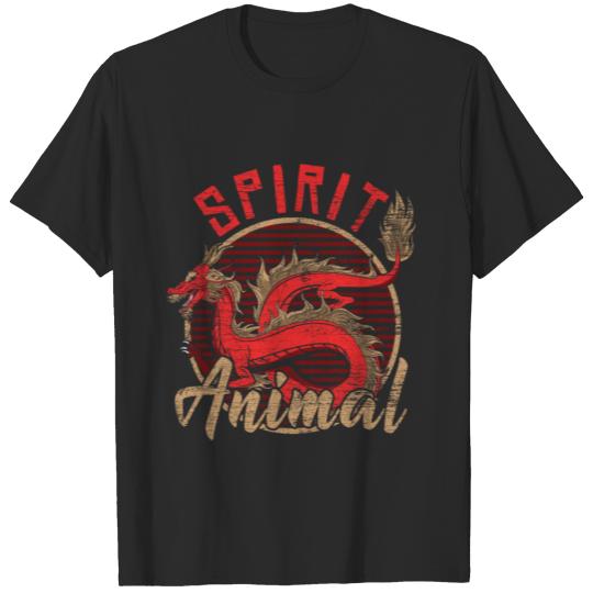 Discover Dragons are my spirit animals gift fantasy fire T-shirt